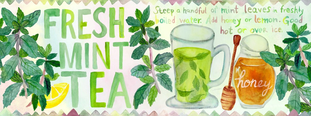 Fresh mint tea by Shoshannah Scribbles