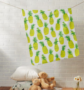 pineapple party baby blanket